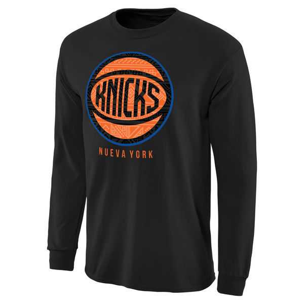 New York Knicks Noches Enebea Long Sleeve WEM T-Shirt - Black,We sell and wholesale New York Knicks Noches Enebea Long Sleeve WEM T-Shirt - Black on line form chian!